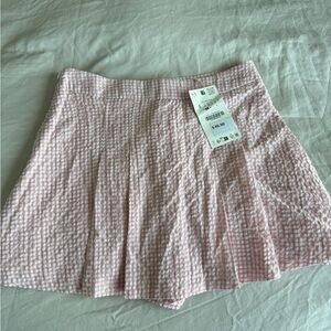 Zara Pink Checkered Mini Skirt
